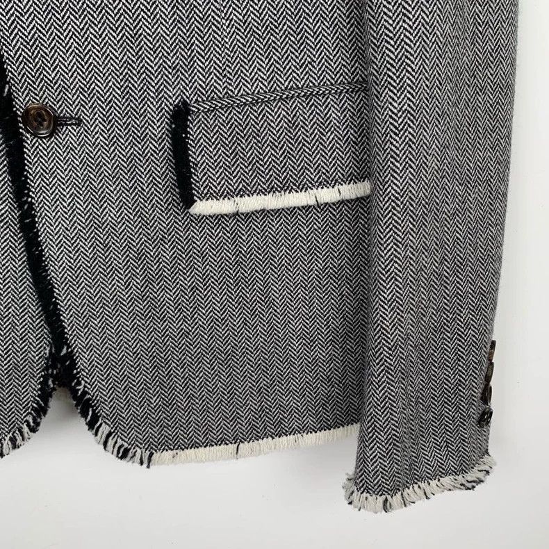 Thom Browne Thom Browne Black and White Wool Suit Jacket - dmc Size US S / EU 44-46 / 1 - 4 Thumbnail