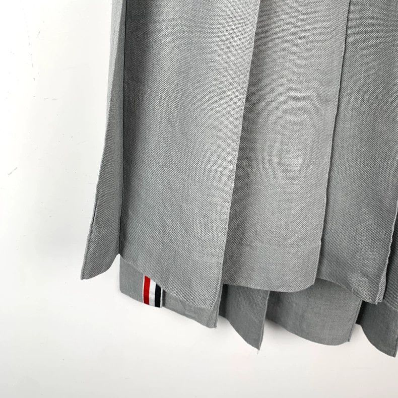 Thom Browne Thom Browne Gray Wool Pleated Skirt Size 38 - dmc Size US 38 / EU 54 - 4 Thumbnail