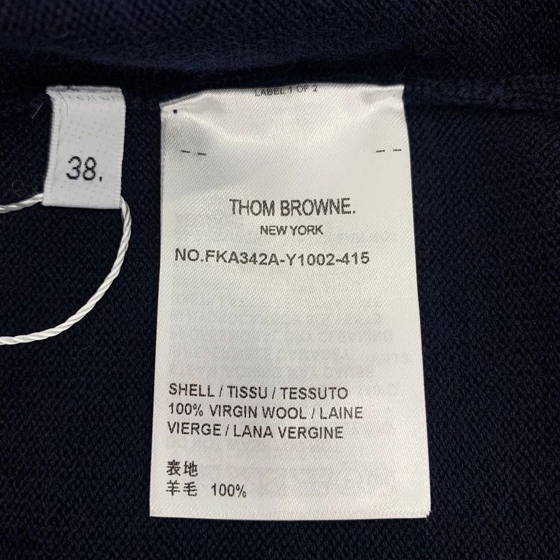 Thom Browne Thom Browne Classic Navy Long Sleeve Knit Sweater - dmc Size US S / EU 44-46 / 1 - 7 Thumbnail