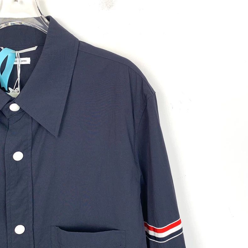 Thom Browne Thom Browne Navy Classic Striped Long Sleeve Shirt - dmc Size US L / EU 52-54 / 3 - 3 Thumbnail