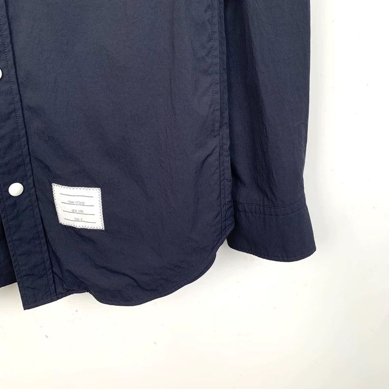 Thom Browne Thom Browne Navy Classic Striped Long Sleeve Shirt - dmc Size US L / EU 52-54 / 3 - 4 Thumbnail
