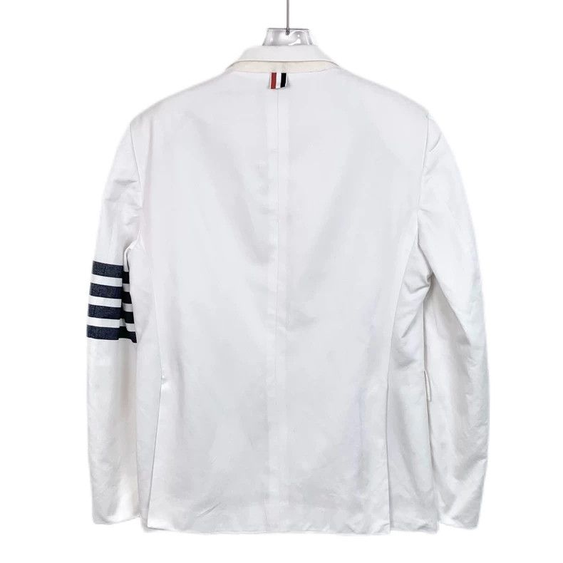 Thom Browne Thom Browne Classic White Cotton Blazer Jacket - dmc Size US M / EU 48-50 / 2 - 2 Thumbnail