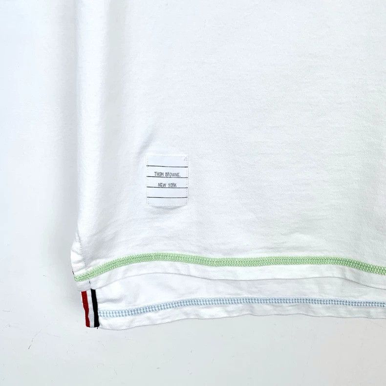 Thom Browne Thom Browne Short Sleeve T-Shirt with Colored Edges - dmc Size US S / EU 44-46 / 1 - 4 Thumbnail