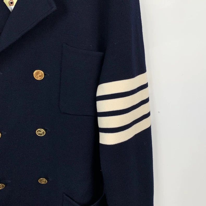 Thom Browne Thom Browne Classic Blue Wool Knit Blazer - dmc Size US L / EU 52-54 / 3 - 4 Thumbnail