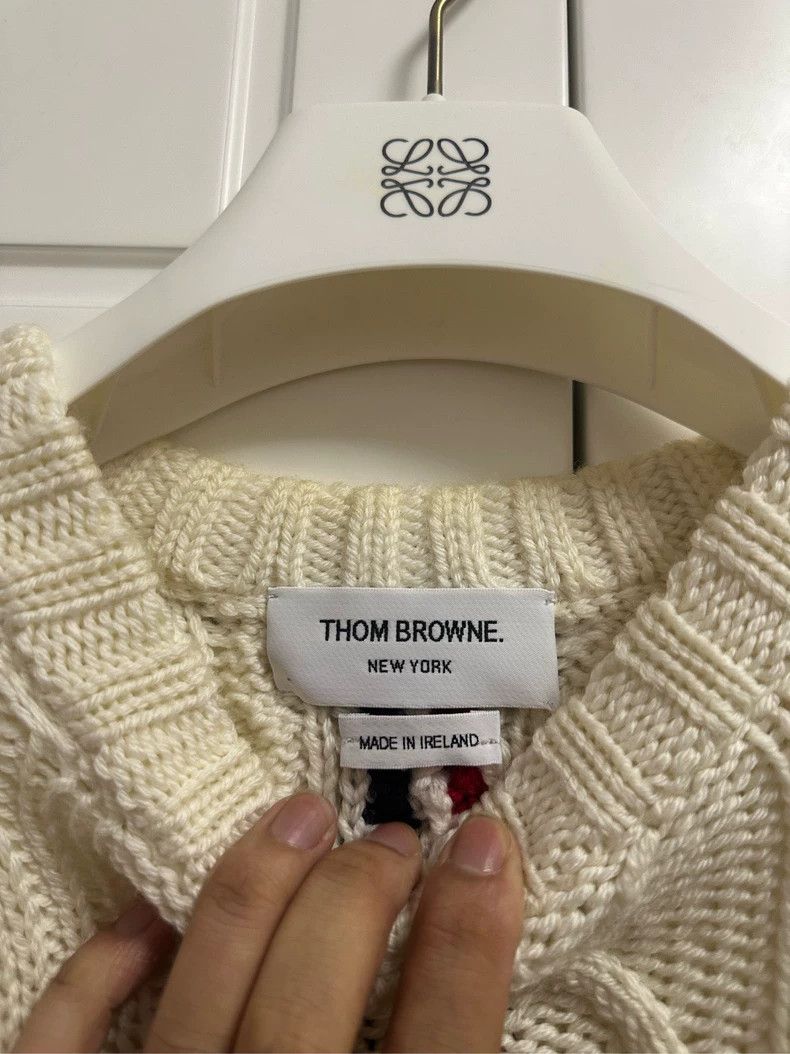 Thom Browne Cable Knit Wool Sweater - dmc