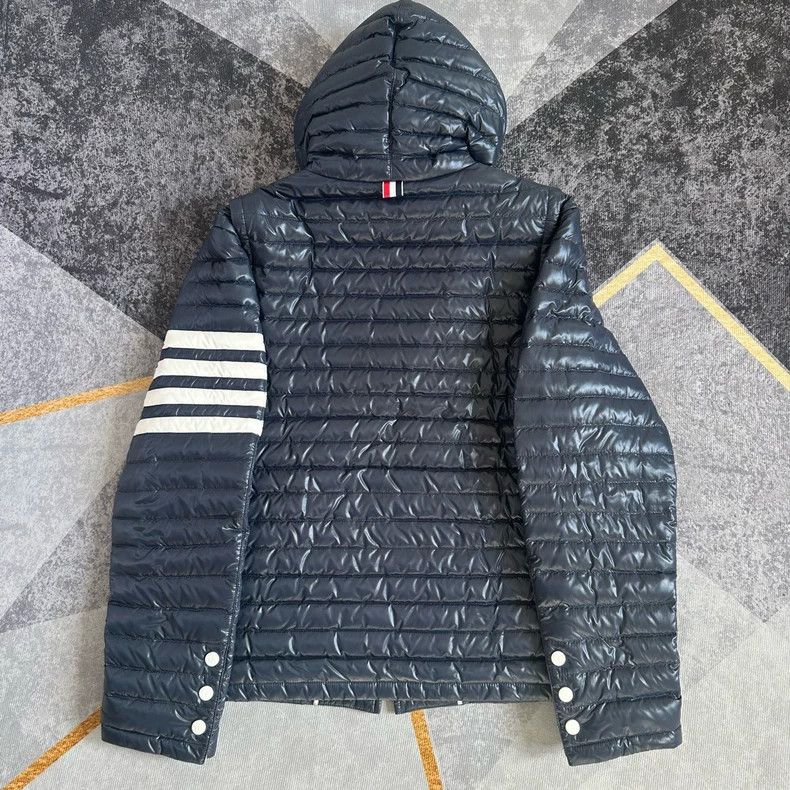 Thom Browne Thom Browne Hooded Down Jacket with Stripes - dmc Size US M / EU 48-50 / 2 - 2 Thumbnail