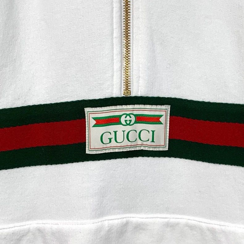 Gucci Gucci White Stripe Hooded Sweatshirt - dmc Size US XXL / EU 58 / 5 - 4 Thumbnail
