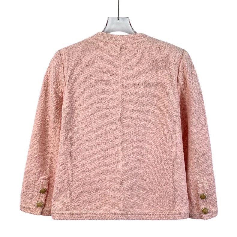 Chanel Chanel Pink Double C Logo Cardigan Sweater - dmc Size US XXS / EU 40 - 2 Thumbnail