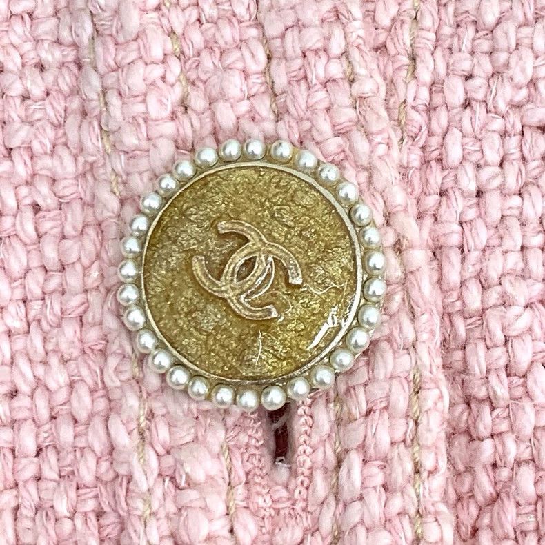 Chanel Chanel Pink Double C Logo Cardigan Sweater - dmc Size US XXS / EU 40 - 5 Thumbnail