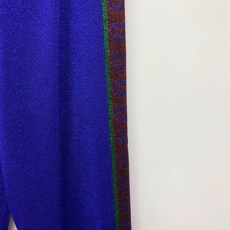 Gucci Gucci Blue Logo Knit Athletic Pants - dmc Size US 26 / EU 42 - 4 Thumbnail
