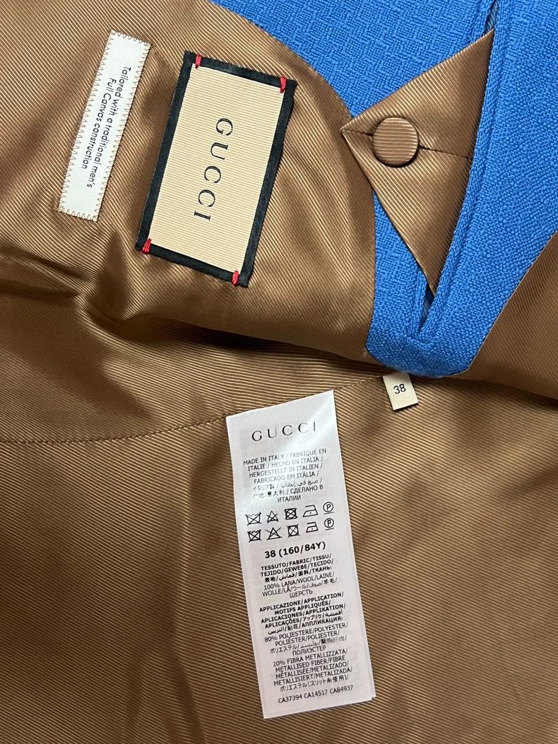 Gucci Gucci Logo Wool Suit Jacket with Tag - dmc Size US S / EU 44-46 / 1 - 6 Thumbnail