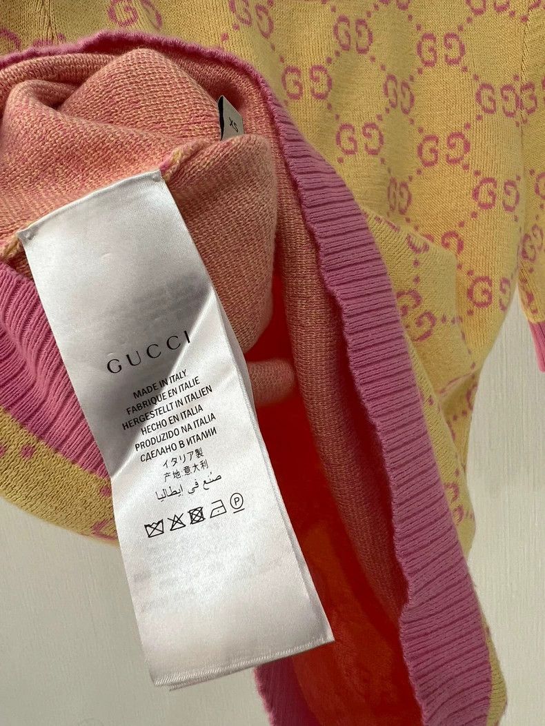 Gucci Gucci Short Sleeve Knit Top with Logo - dmc Size US XS / EU 42 / 0 - 4 Thumbnail