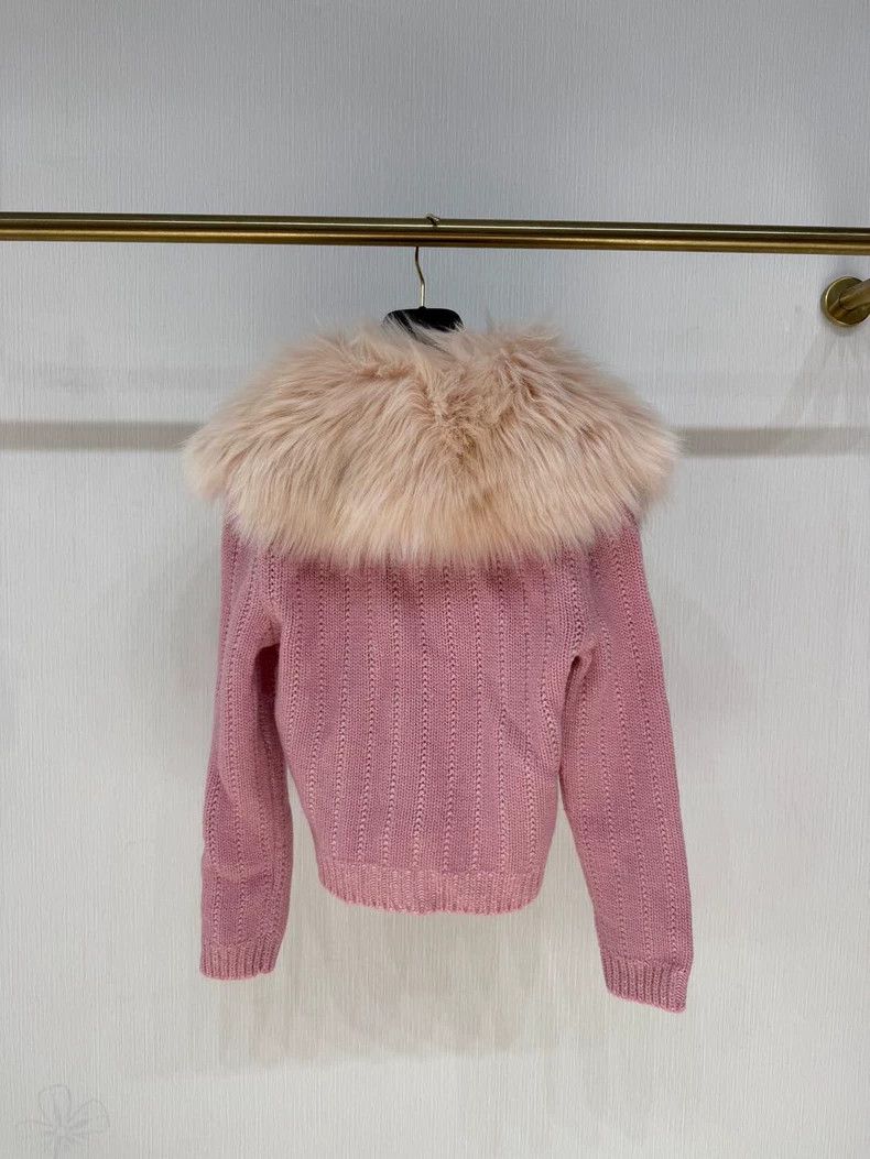 Gucci New Gucci Cardigan with Detachable Fur Collar - dmc Size US XS / EU 42 / 0 - 2 Thumbnail