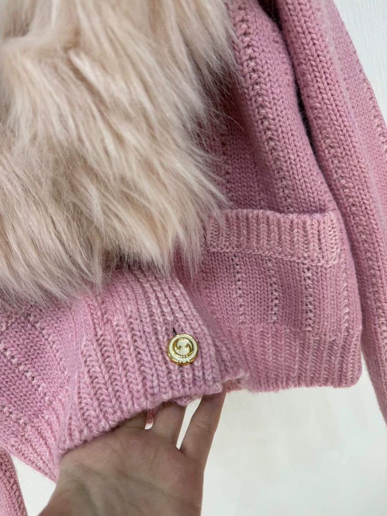 Gucci New Gucci Cardigan with Detachable Fur Collar - dmc Size US XS / EU 42 / 0 - 3 Thumbnail