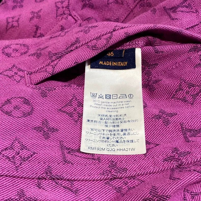 Louis Vuitton Purple Logo Print Denim Jacket for Men - dmc Size US L / EU 52-54 / 3 - 4 Thumbnail