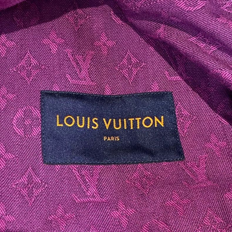 Louis Vuitton Purple Logo Print Denim Jacket for Men - dmc Size US L / EU 52-54 / 3 - 3 Thumbnail