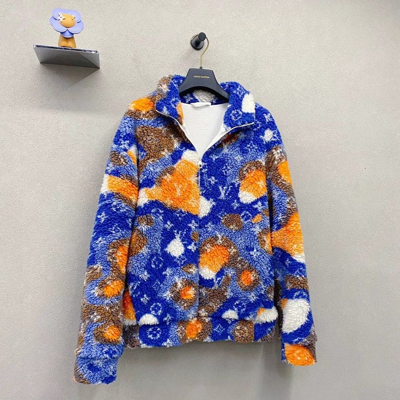 Louis Vuitton Colorful Logo Plush Outerwear Jacket - dmc Size US L / EU 52-54 / 3 - 3 Thumbnail