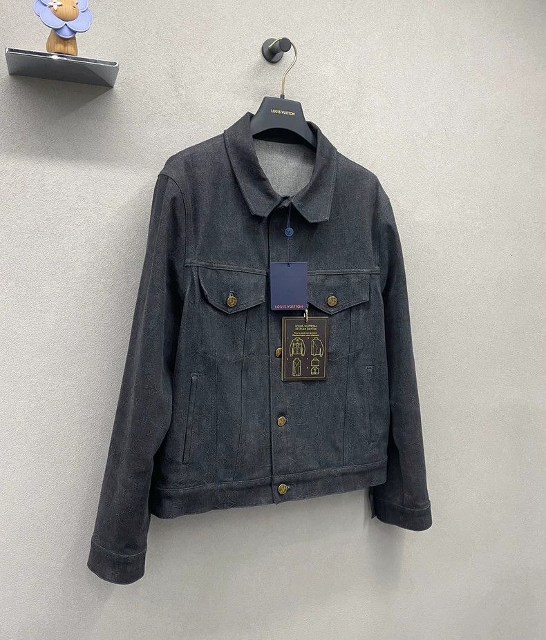 Louis Vuitton Louis Vuitton Black Grey Denim Jacket - dmc Size US XXL / EU 58 / 5 - 3 Thumbnail