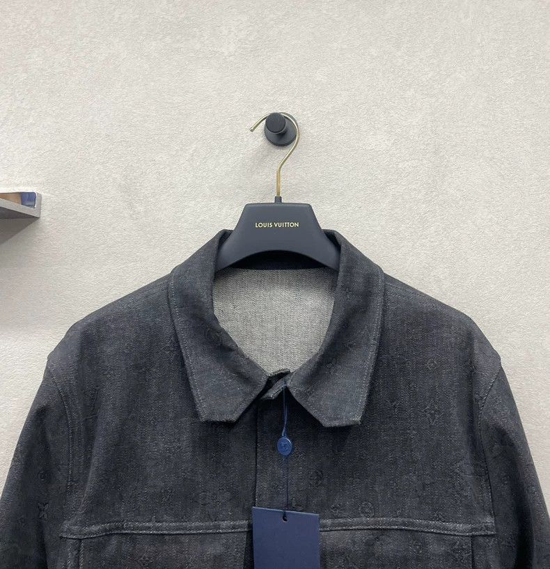 Louis Vuitton Louis Vuitton Black Grey Denim Jacket - dmc Size US XXL / EU 58 / 5 - 4 Thumbnail