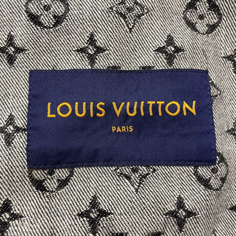 Louis Vuitton Louis Vuitton Black Denim Jacket with Pattern - dmc Size US L / EU 52-54 / 3 - 5 Thumbnail