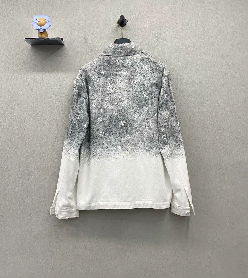 Louis Vuitton Gray and White Starry Denim Jacket - dmc Size US L / EU 52-54 / 3 - 2 Thumbnail