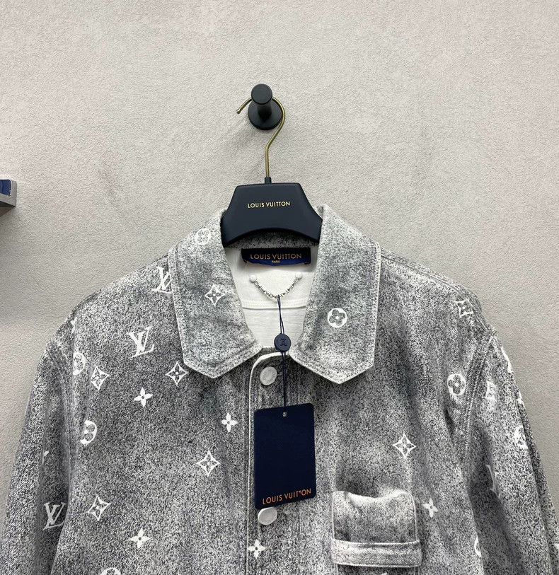 Louis Vuitton Gray and White Starry Denim Jacket - dmc Size US L / EU 52-54 / 3 - 4 Thumbnail