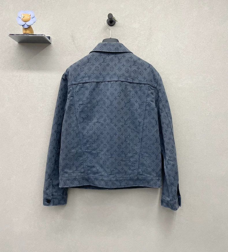 Louis Vuitton Blue Denim Jacket with LV Logo - dmc Size US L / EU 52-54 / 3 - 2 Thumbnail