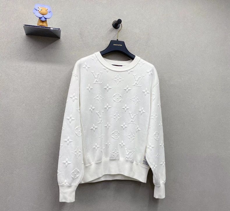 Louis Vuitton White Louis Vuitton Logo Sweatshirt Size XS - dmc Size US XS / EU 42 / 0 - 3 Thumbnail