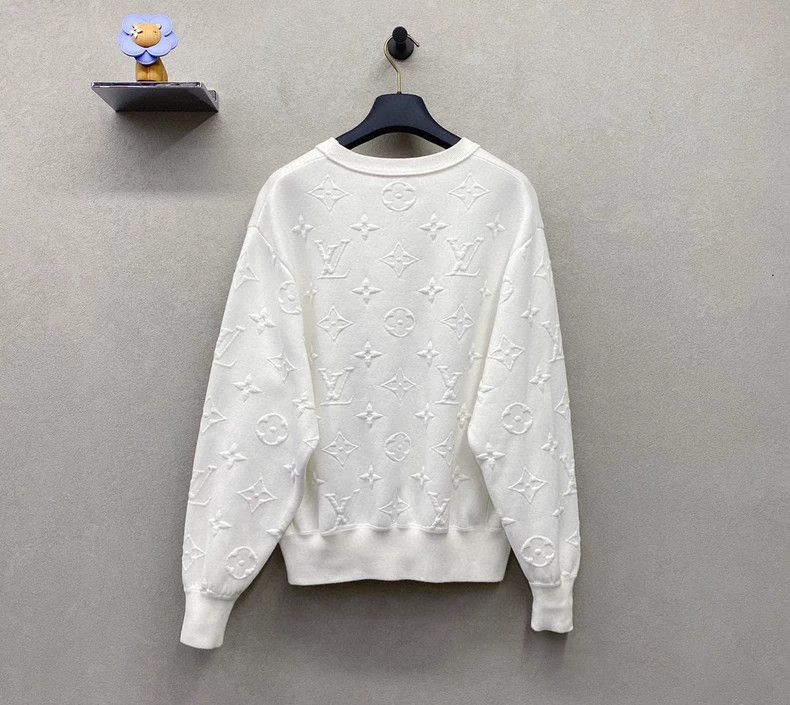 Louis Vuitton White Louis Vuitton Logo Sweatshirt Size XS - dmc Size US XS / EU 42 / 0 - 2 Thumbnail
