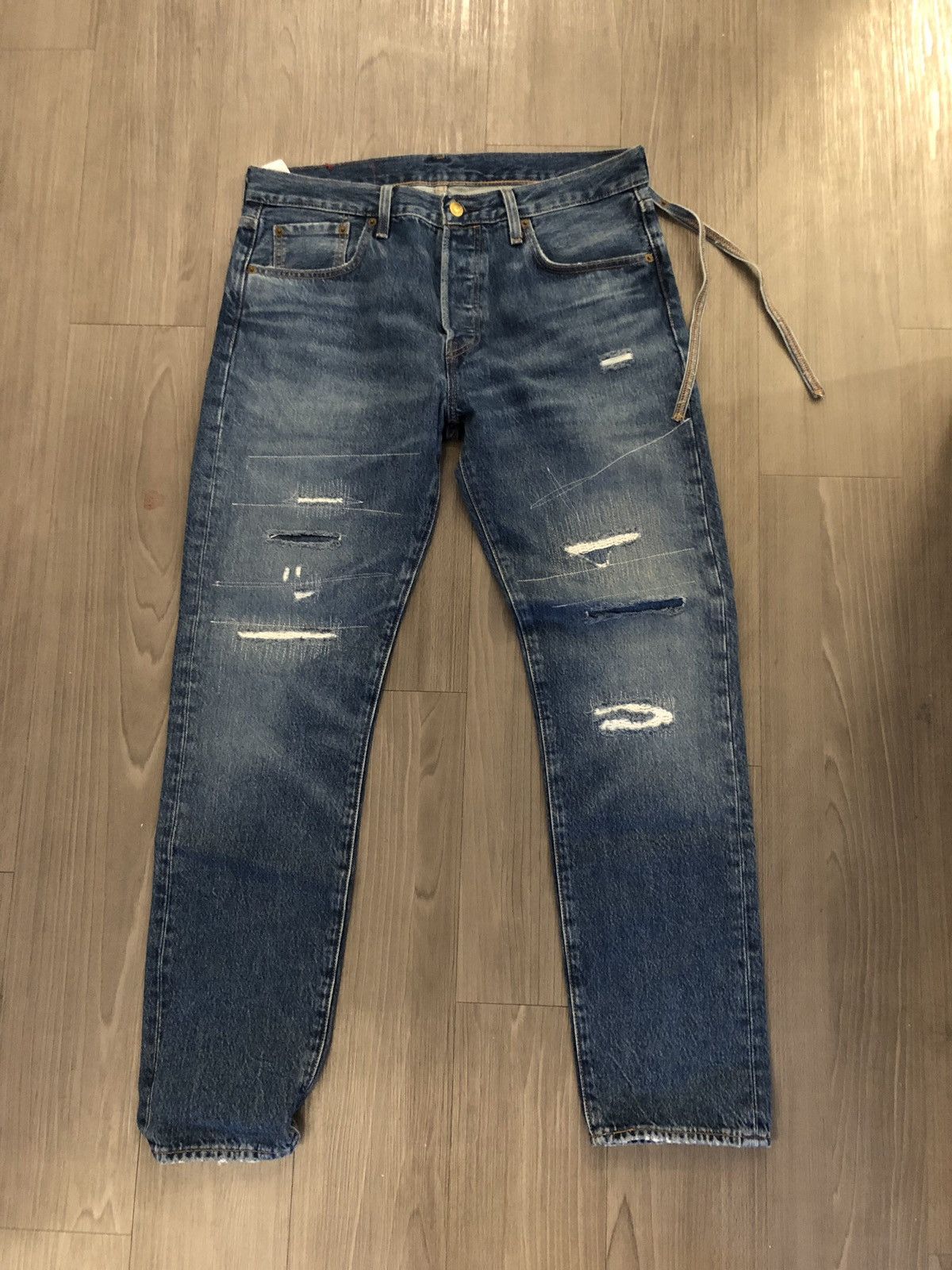Levi's KITH X LEVI'S STRAWBERRY FIELDS 501 WASHED BLUE | Grailed
