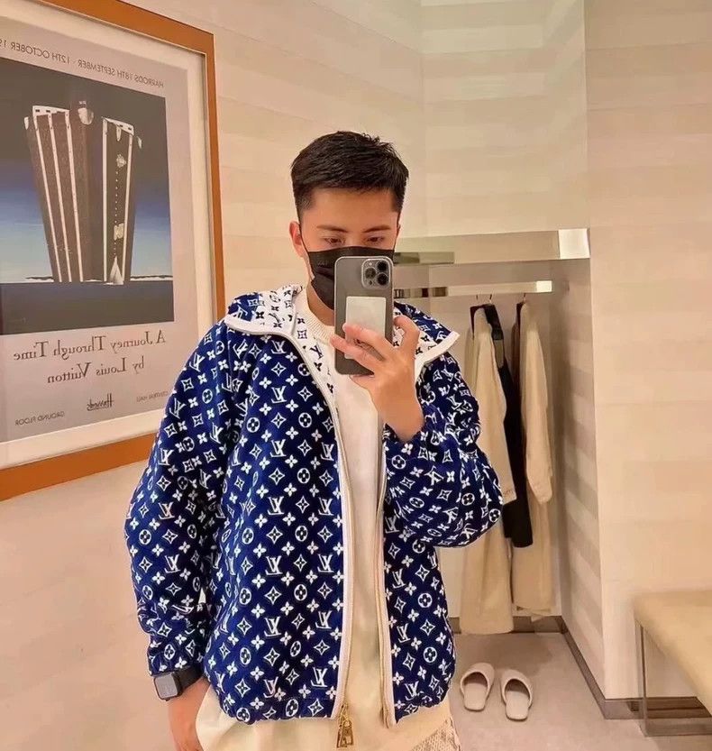 Louis Vuitton Blue Louis Vuitton Patterned Jacket - dmc Size US L / EU 52-54 / 3 - 7 Thumbnail