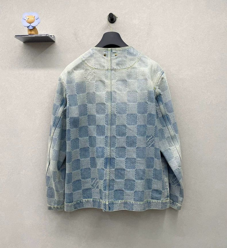 Louis Vuitton New Louis Vuitton Checkered Denim Jacket - dmc Size US XXL / EU 58 / 5 - 2 Thumbnail