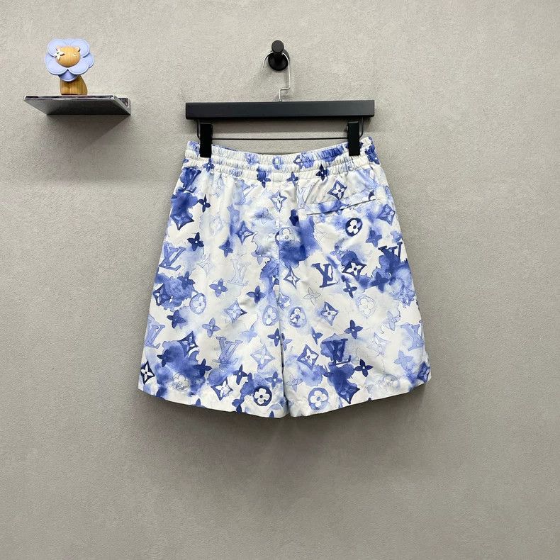 Louis Vuitton Blue Patterned Shorts from LV Ink Series - dmc Size US 26 / EU 42 - 2 Thumbnail
