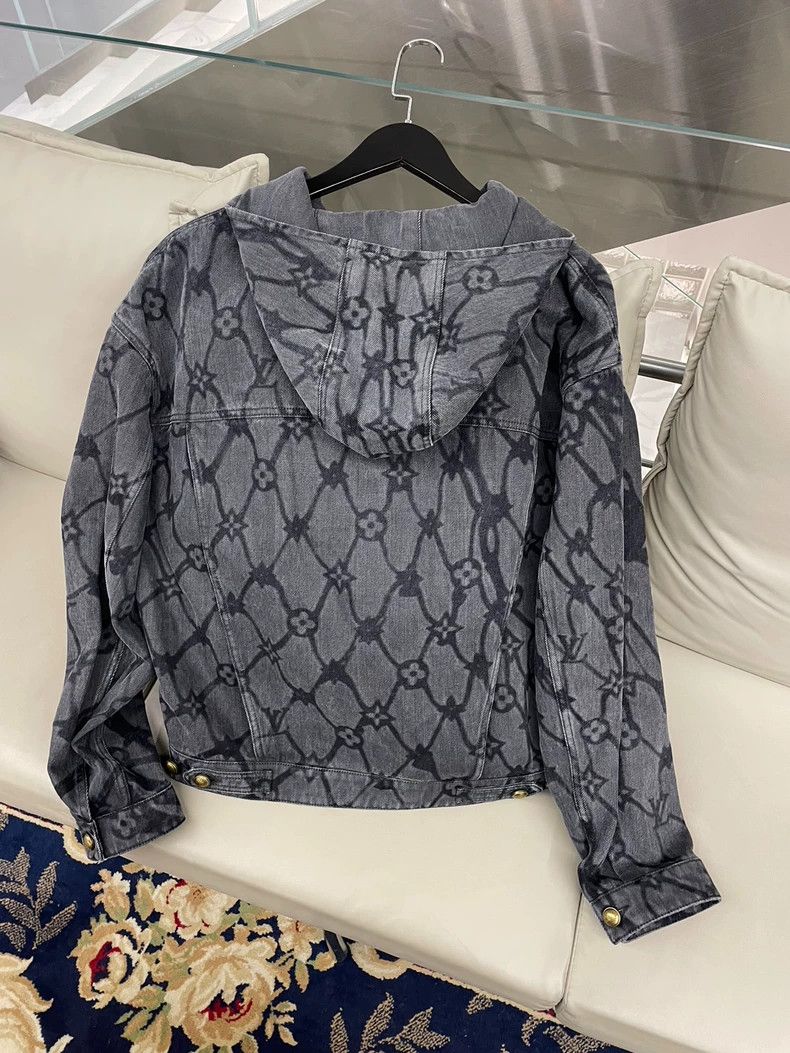 Louis Vuitton Stylish Denim Jacket with Floral Logo - dmc Size US XXL / EU 58 / 5 - 2 Thumbnail