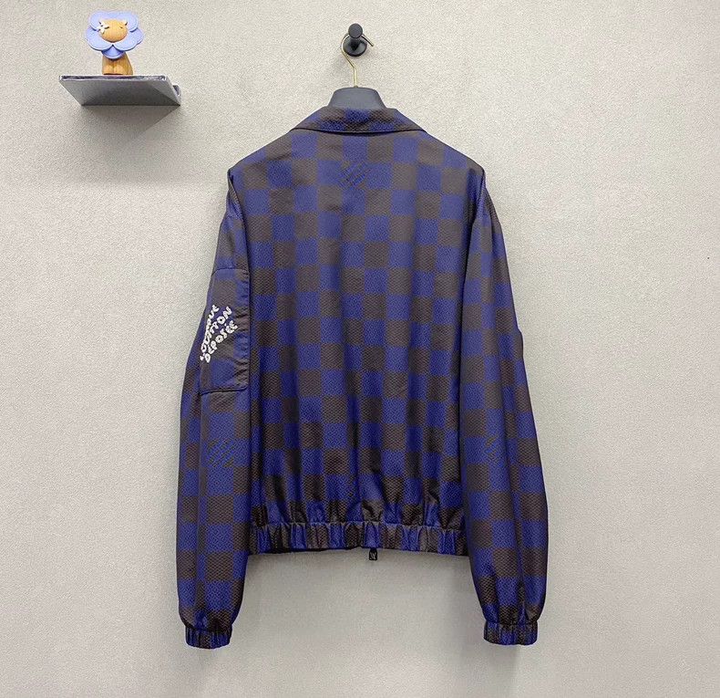 Louis Vuitton Louis Vuitton Blue Checkered Embroidered Jacket - dmc Size US L / EU 52-54 / 3 - 2 Thumbnail