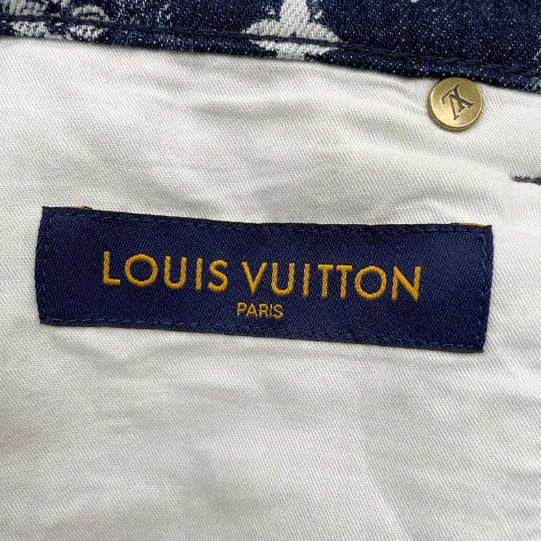Louis Vuitton LV Flower Pattern Denim Shorts Size 29 - dmc Size US 29 - 5 Thumbnail