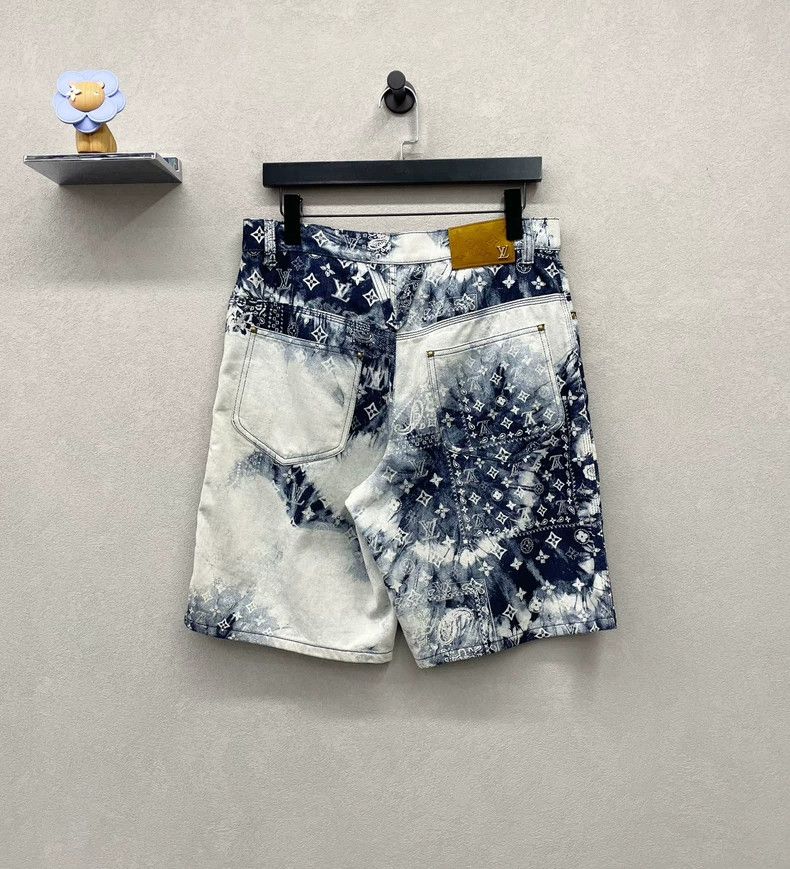 Louis Vuitton LV Flower Pattern Denim Shorts Size 29 - dmc Size US 29 - 2 Thumbnail