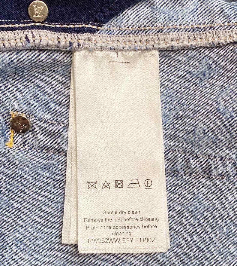 Louis Vuitton Blue Floral Patterned Long Denim Pants - dmc Size US 36 / EU 52 - 6 Thumbnail