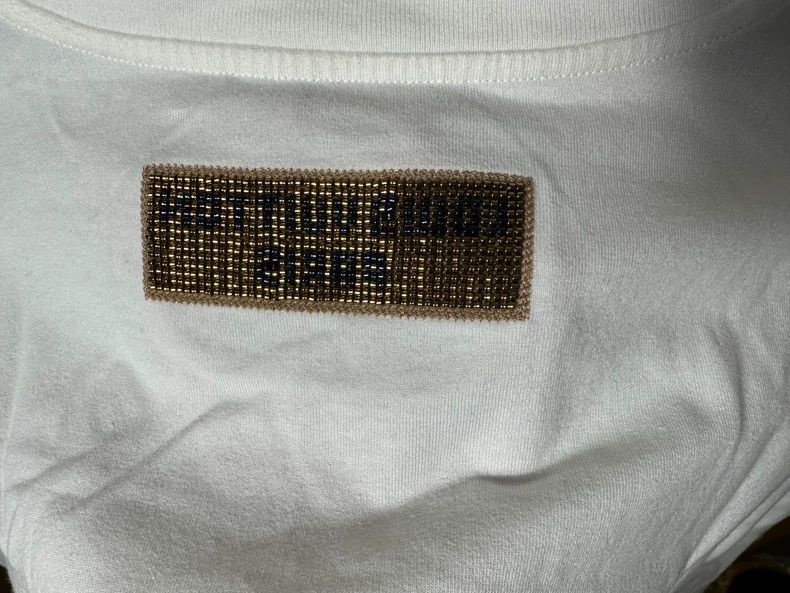 Louis Vuitton Louis Vuitton Beaded Logo Embroidery T-Shirt - dmc Size US L / EU 52-54 / 3 - 3 Thumbnail