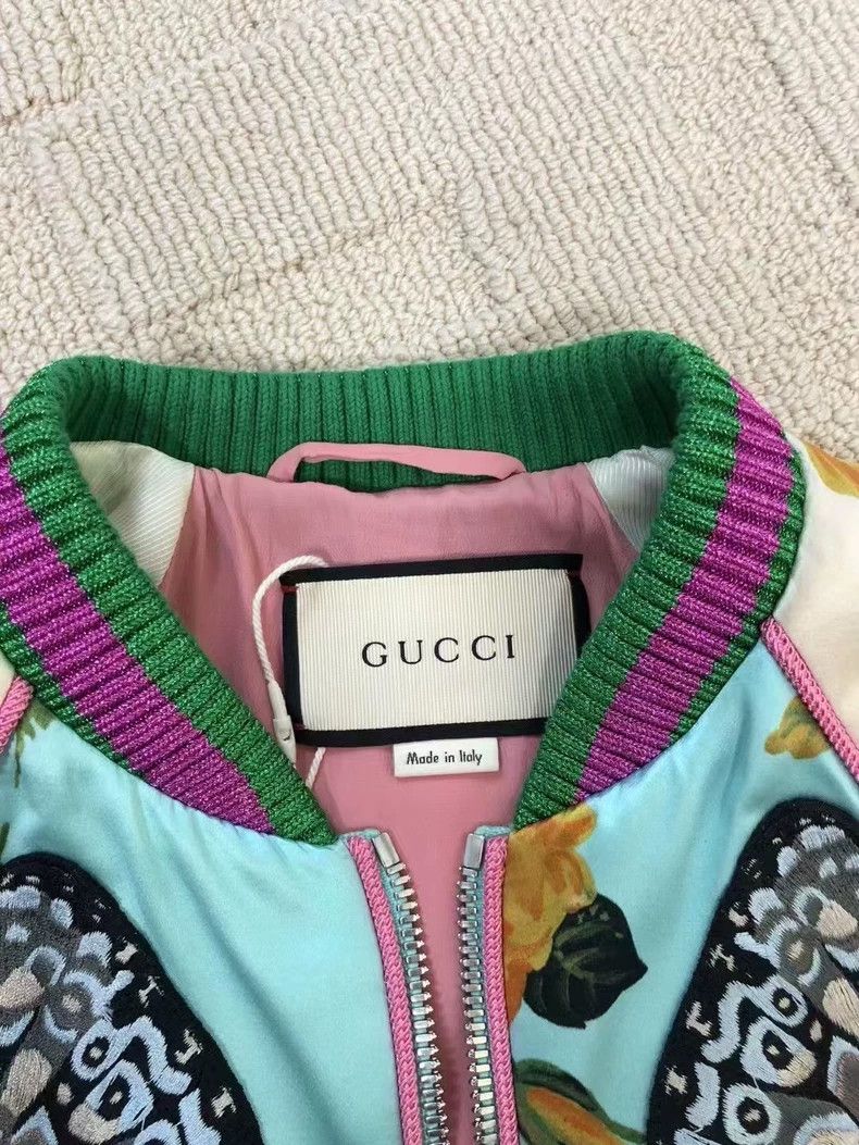 Gucci Gucci Embroidered Bomber Jacket with Floral Print - dmc Size US M / EU 48-50 / 2 - 4 Thumbnail