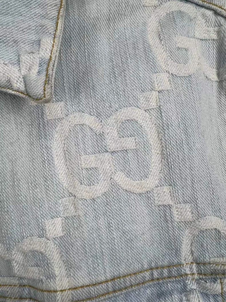 Gucci Gucci Denim Jacket with Palm Tree Design - dmc Size US M / EU 48-50 / 2 - 3 Thumbnail