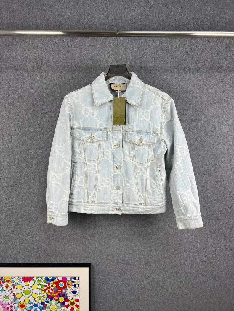 Gucci Gucci Denim Jacket with Palm Tree Design - dmc Size US M / EU 48-50 / 2 - 2 Thumbnail