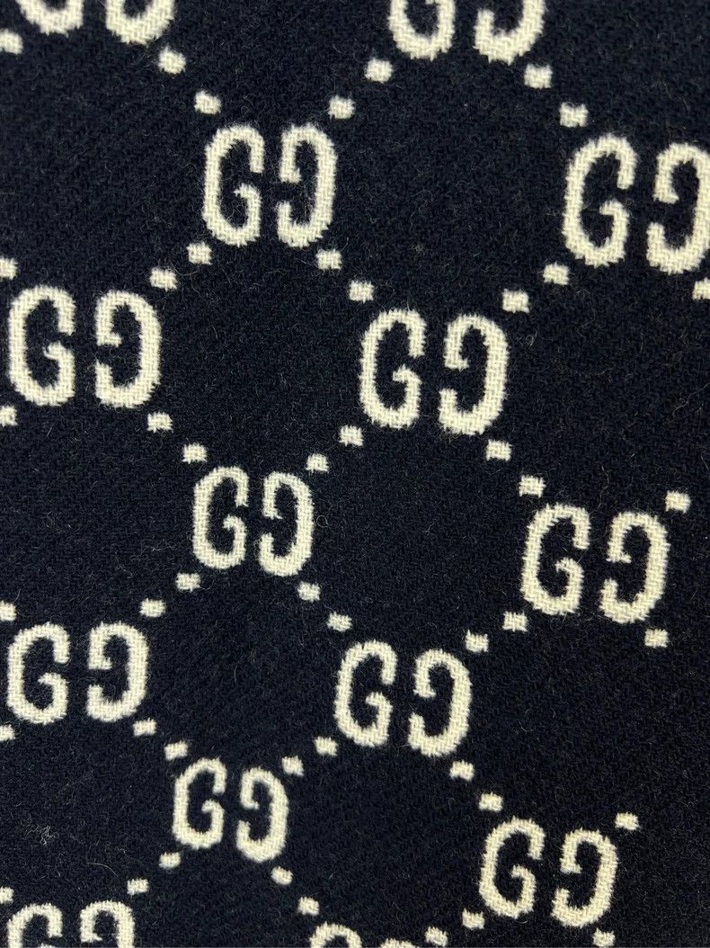 Gucci Gucci Wool Scarf with Logo Pattern - dmc Size ONE SIZE - 9 Thumbnail