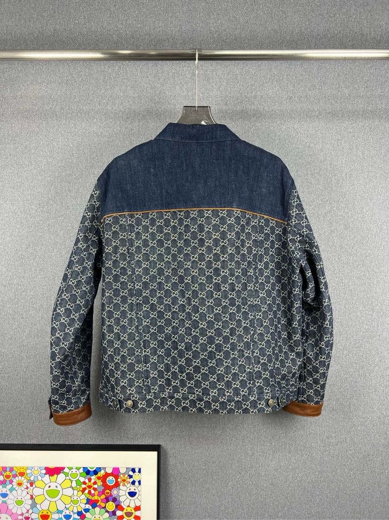 Gucci Gucci Logo Denim Jacket Outerwear Size 50 - dmc Size US L / EU 52-54 / 3 - 2 Thumbnail