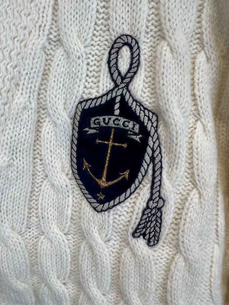 Gucci Gucci Anchor Logo Knit Cardigan Sweater - dmc Size US S / EU 44-46 / 1 - 3 Thumbnail