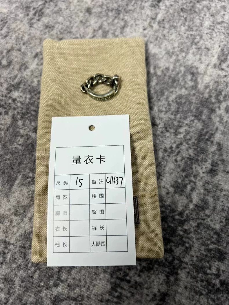 Gucci GUCCI Enamel Chain Lock Ring Size 15 - dmc Size ONE SIZE - 6 Thumbnail