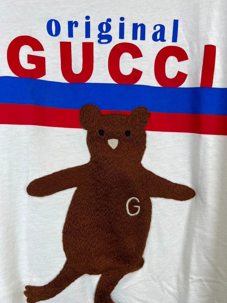 Gucci Gucci Embroidered Bear Red Blue Logo T-Shirt - dmc Size US XXS / EU 40 - 3 Thumbnail