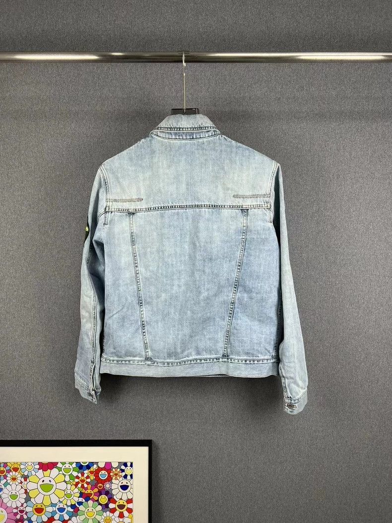 Dior Dior Camellia Embroidered Denim Jacket - dmc Size US L / EU 52-54 / 3 - 2 Thumbnail