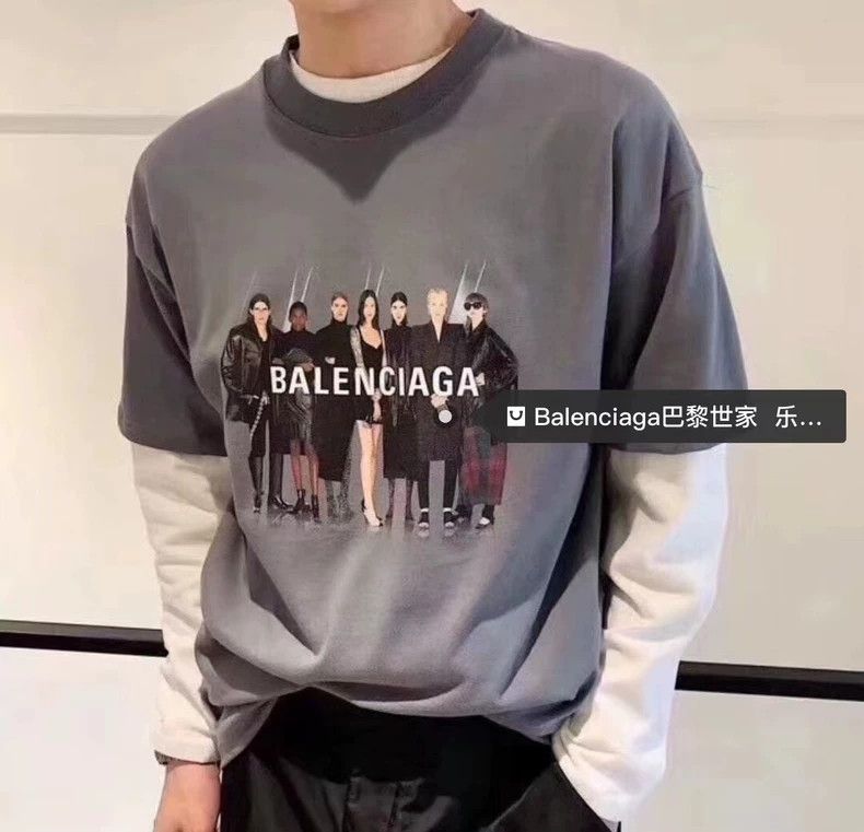 Balenciaga BALENCIAGA Gray Short Sleeve T-Shirt - dmc Size US M / EU 48-50 / 2 - 6 Thumbnail
