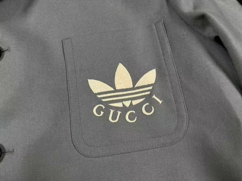 Gucci Gucci x Adidas Gray Suit Jacket - dmc Size US XL / EU 56 / 4 - 3 Thumbnail